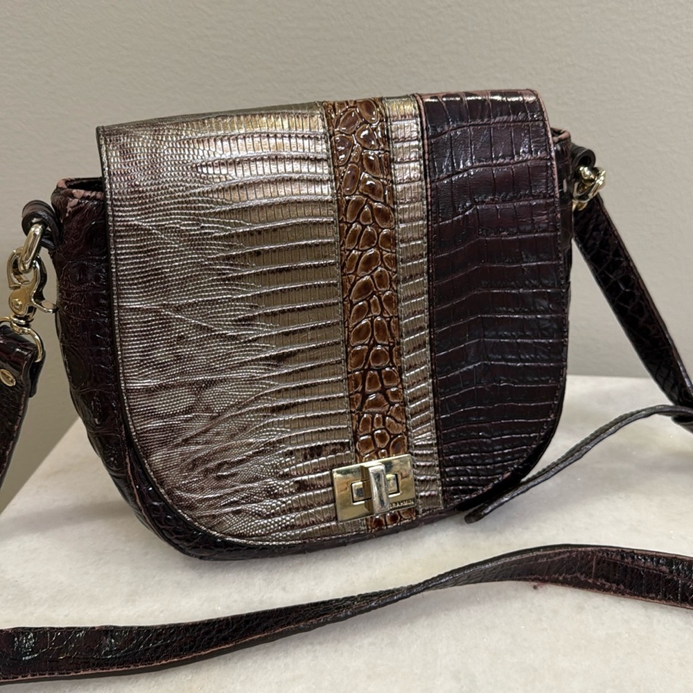 Brahmin Multi-Leather Textured Crossbody